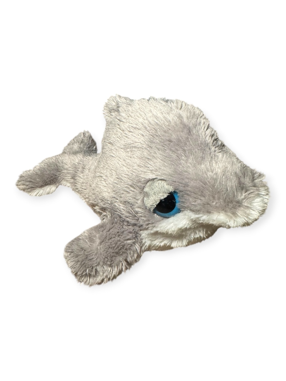Aurora Stuffed Dolphin Animal Big Blue Hard Eyes 12” Plushie Toy Classic GC
